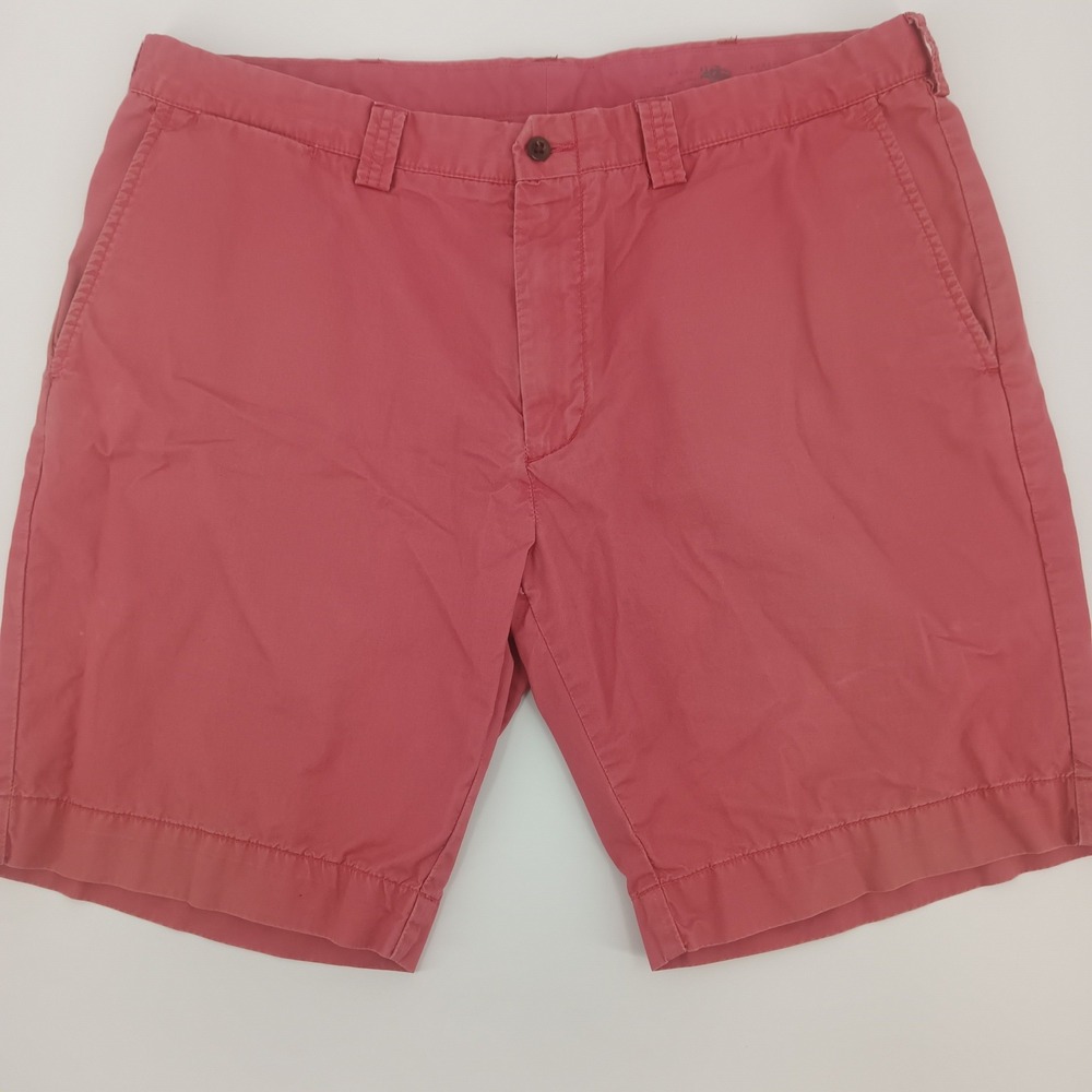 Polo Ralph Lauren Mens Salmon Pink Pima Cotton Chino Shorts Size 38 Flat Front